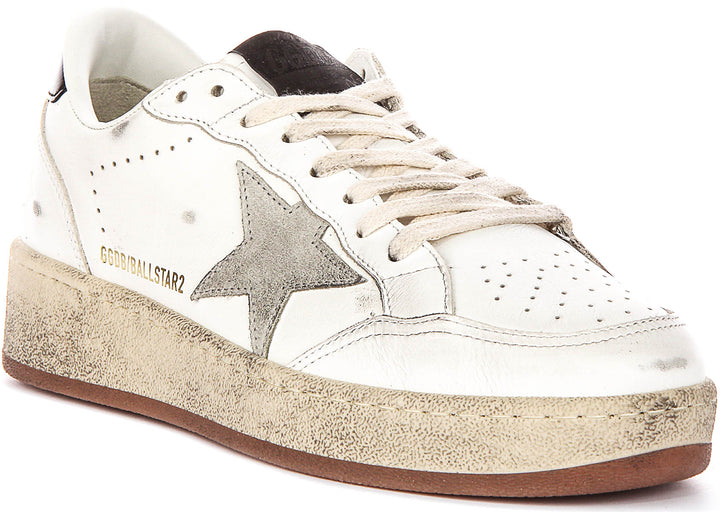 Golden Goose Ballstar 2 In White Black For Women