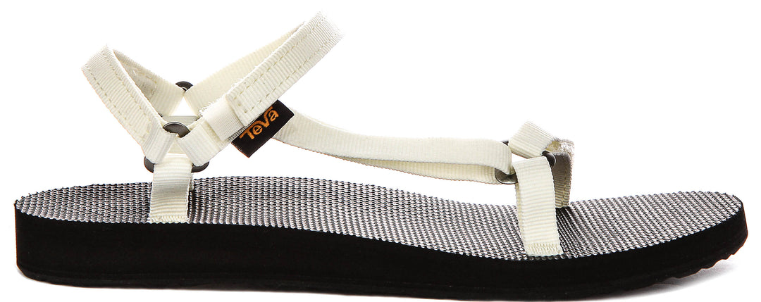 Teva Orginal Universal Slim In White Black For Women