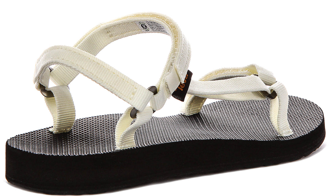 Teva Orginal Universal Slim In White Black For Women