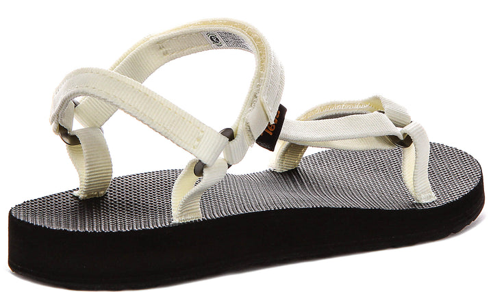 Teva Orginal Universal Slim In White Black For Women