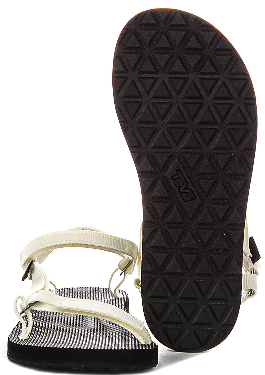Teva Orginal Universal Slim In White Black For Women