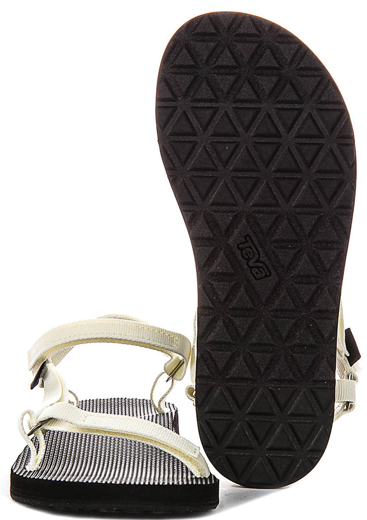 Teva Orginal Universal Slim In White Black For Women