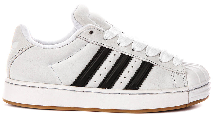 Adidas Superstar St J In White Black For Youth