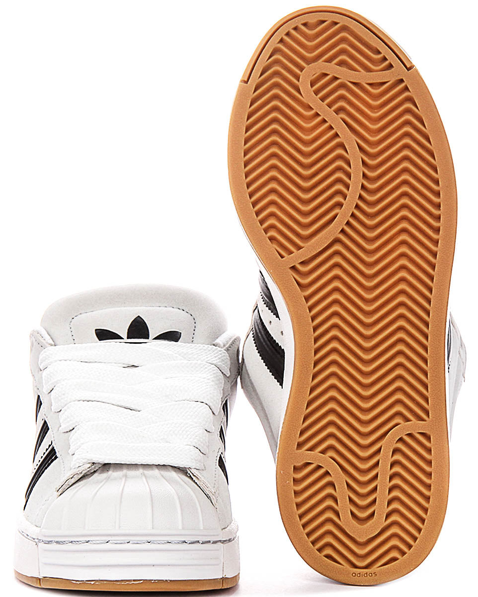 Adidas Superstar St J In White Black For Youth