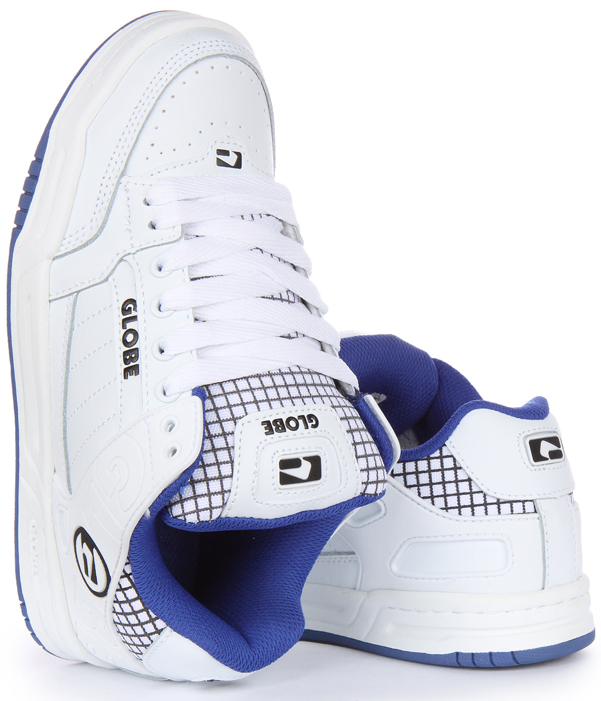 Globe Tilt In White Blue For Men