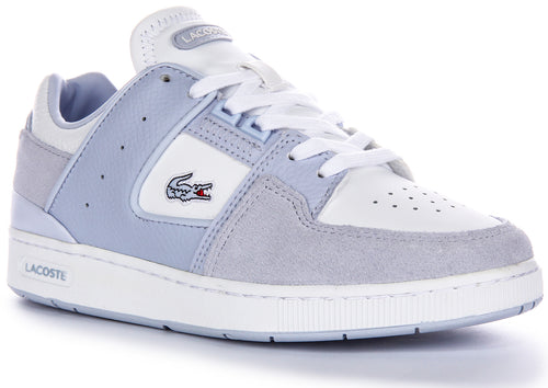 Lacoste Court Cage In White Blue For Women