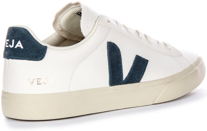 Veja Campo Chromefre California Logo Zapatillas de cuero de gamuza para mujer en blanco y azul