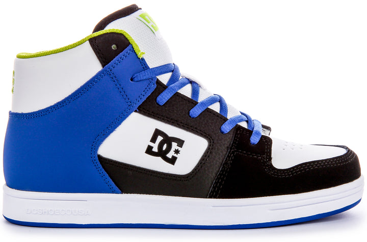 Dc Shoes Manteca 4 Hi In White Blue For Youth