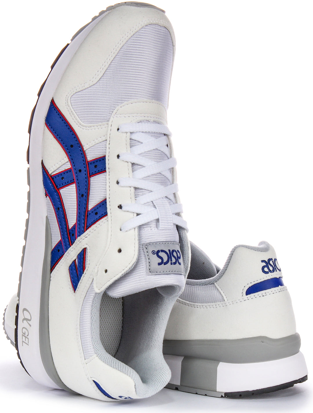 Asics GT II In White Blue Trainers or Men