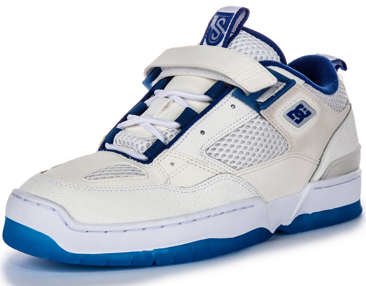 Dc Shoes Js 1 In White Blue For Men