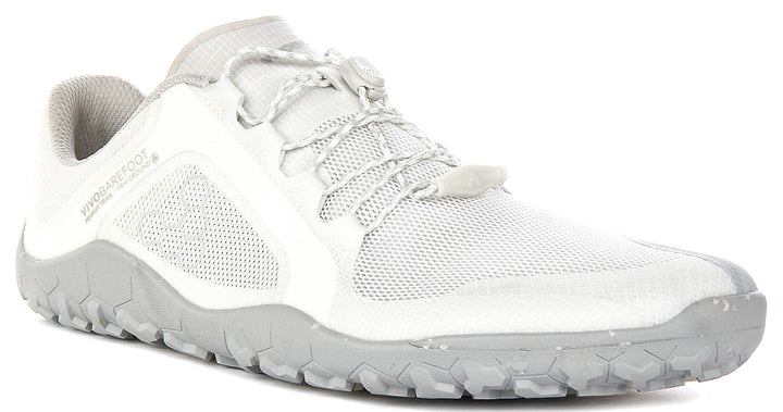 Vivobarefoot Prm Trail FG 3.5 In White Grey For Men