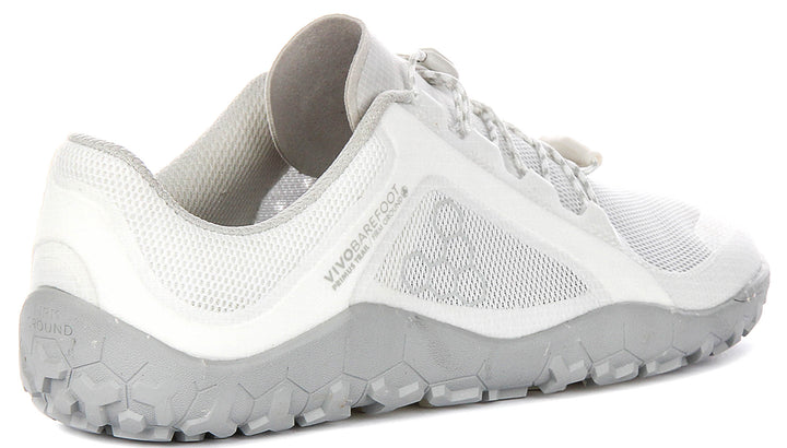 Vivobarefoot Prm Trail FG 3.5 In White Grey For Men