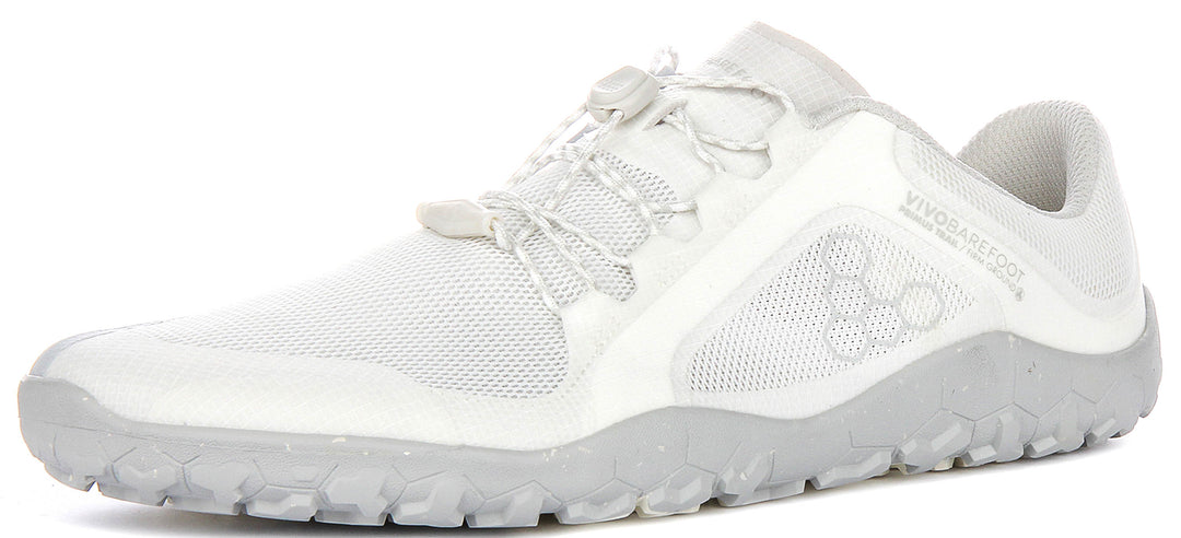 Vivobarefoot Prm Trail FG 3.5 In White Grey For Men