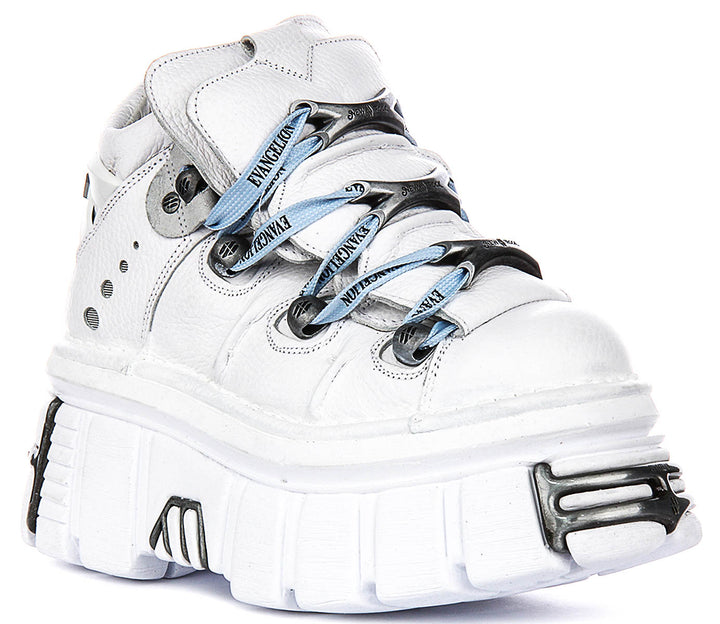 New Rock 106 Tower X Evangelion Colab In White Blue