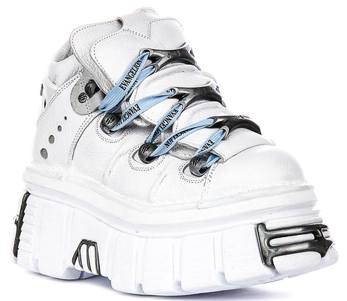 New Rock 106 Tower X Evangelion Colab In White Blue