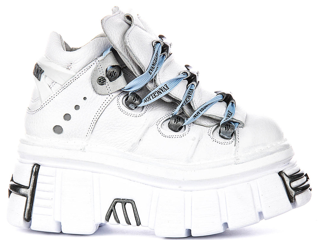 New Rock 106 Tower X Evangelion Colab In White Blue