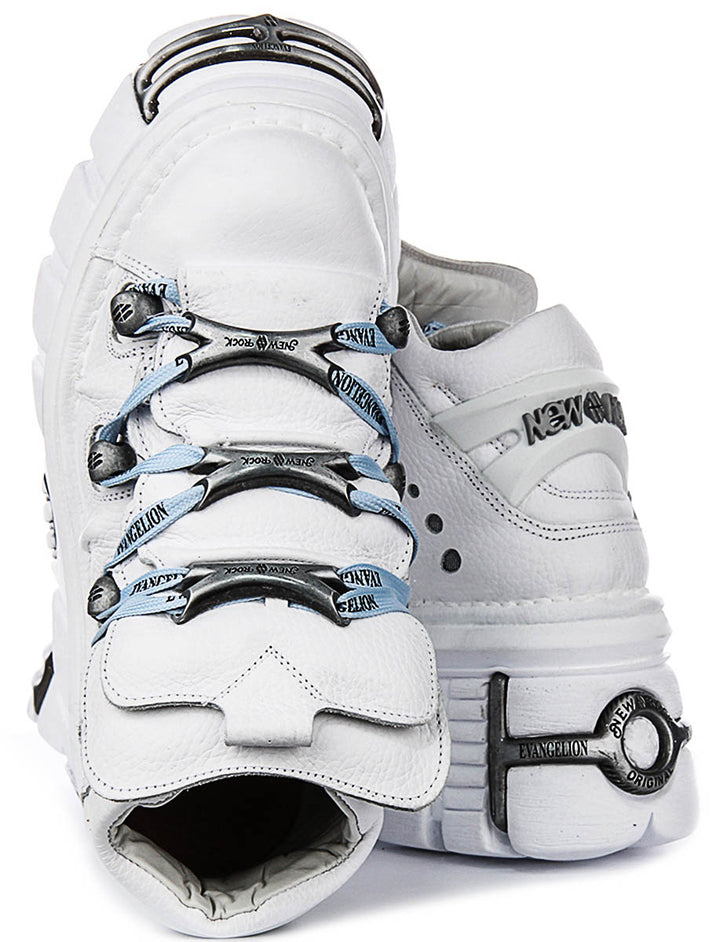 New Rock 106 Tower X Evangelion Colab In White Blue