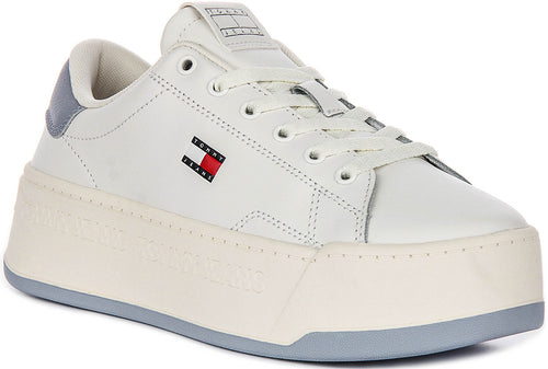 Tommy Hilfiger Flatform In White Blue For Women