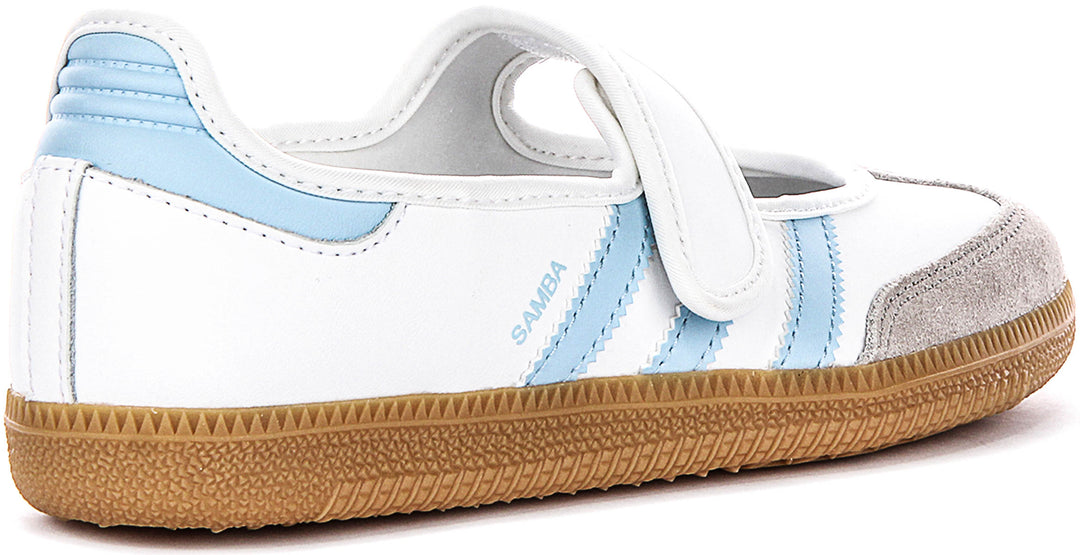 Adidas Samba Jane In White Blue For Women