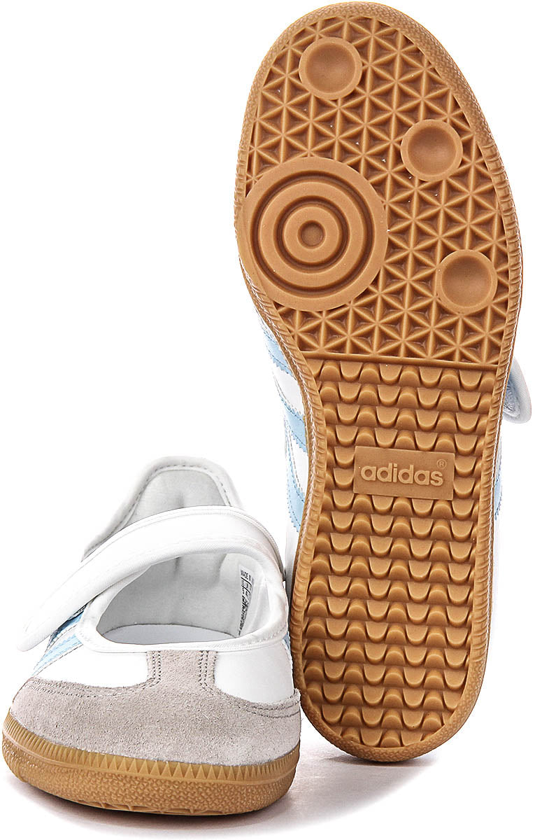 Adidas Samba Jane In White Blue For Women