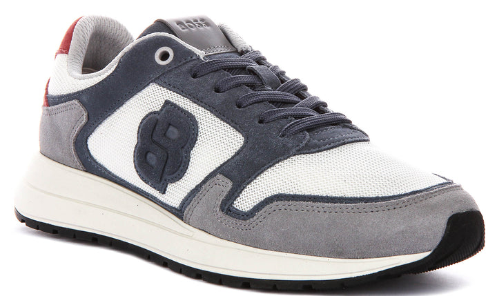 Boss Vinston Runn In White Blue For Men