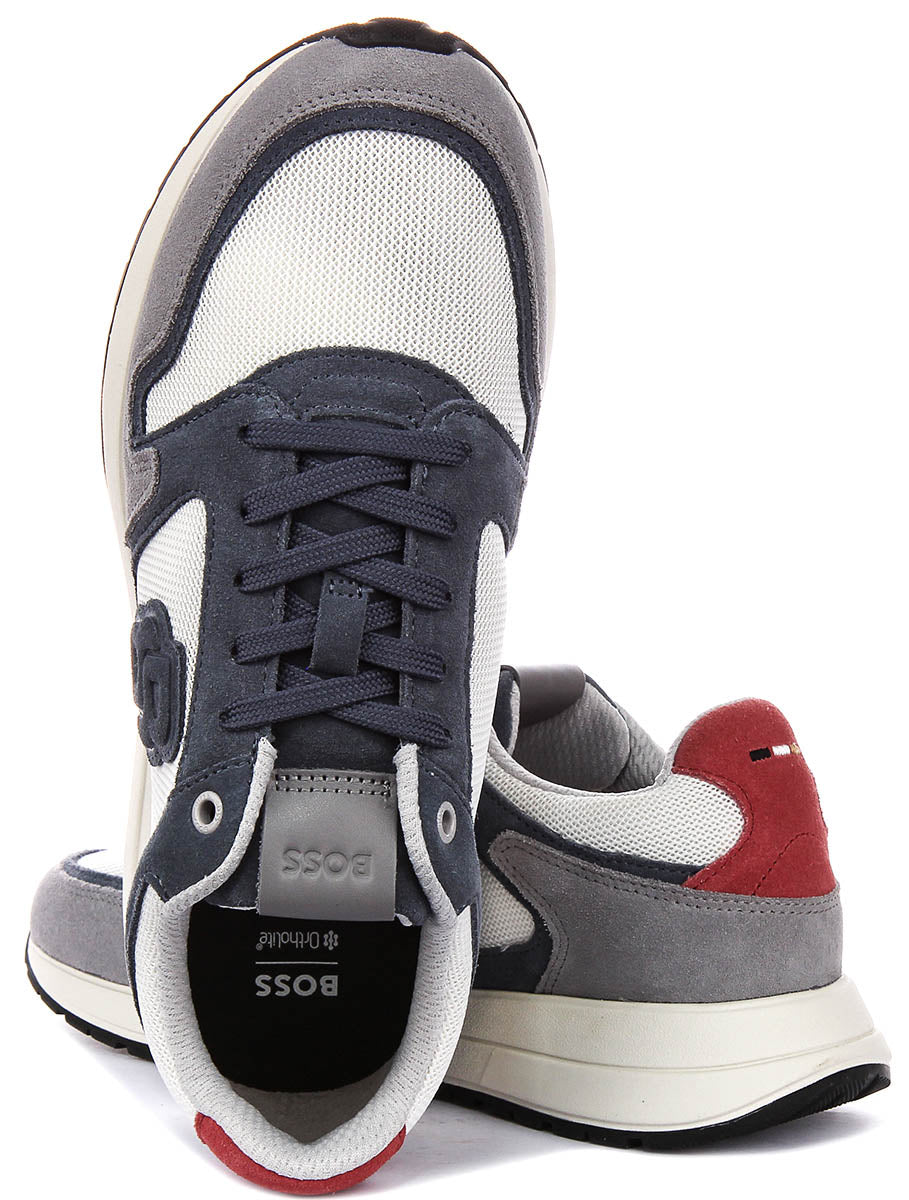 Boss Vinston Runn In White Blue For Men