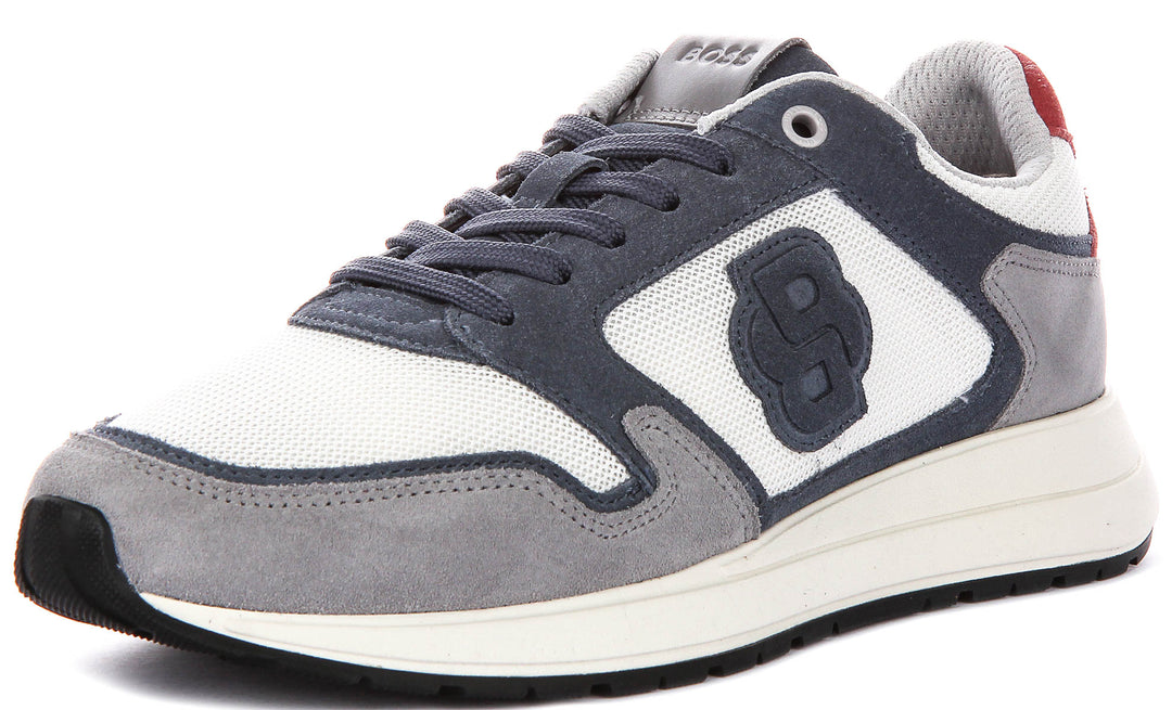 Boss Vinston Runn In White Blue For Men