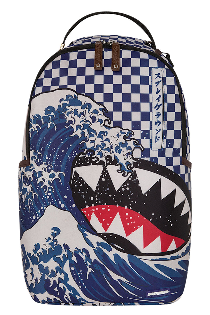 Sprayground Ichimatsu-Moyo Camokawa Backpack In White Blue