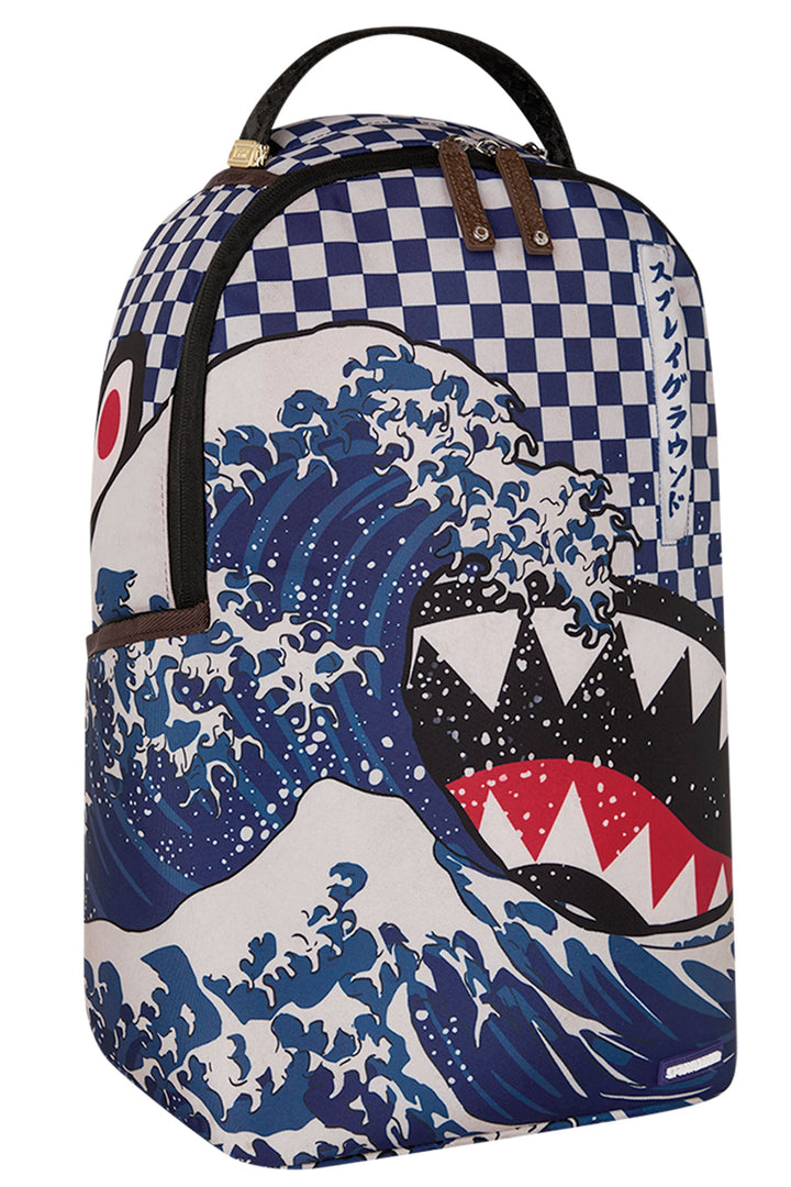 Sprayground Ichimatsu-Moyo Camokawa Backpack In White Blue