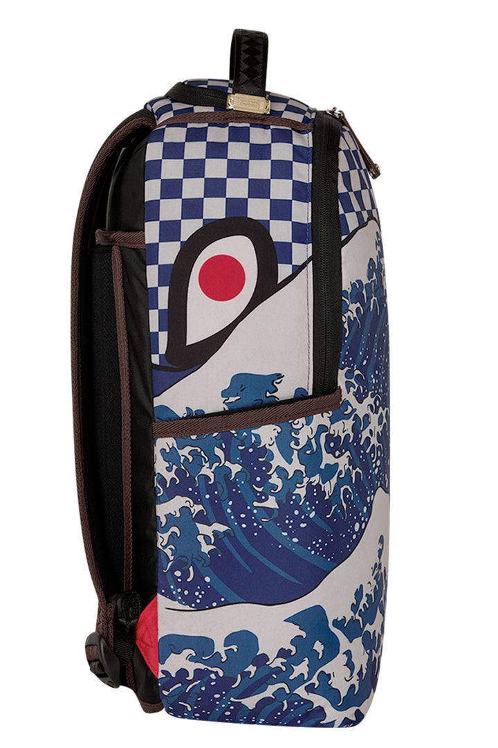 Sprayground Ichimatsu-Moyo Camokawa Backpack In White Blue