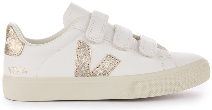 Veja Recife Chromfree Trainers In White Bronze For Men