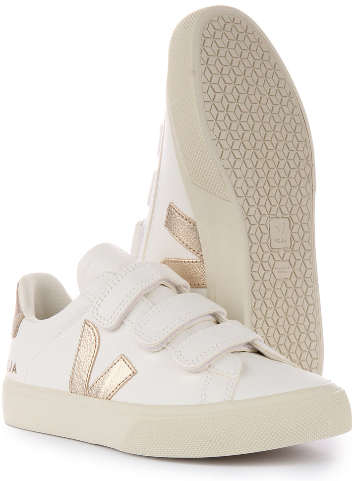 Veja Recife Chromfree Trainers In White Bronze For Men