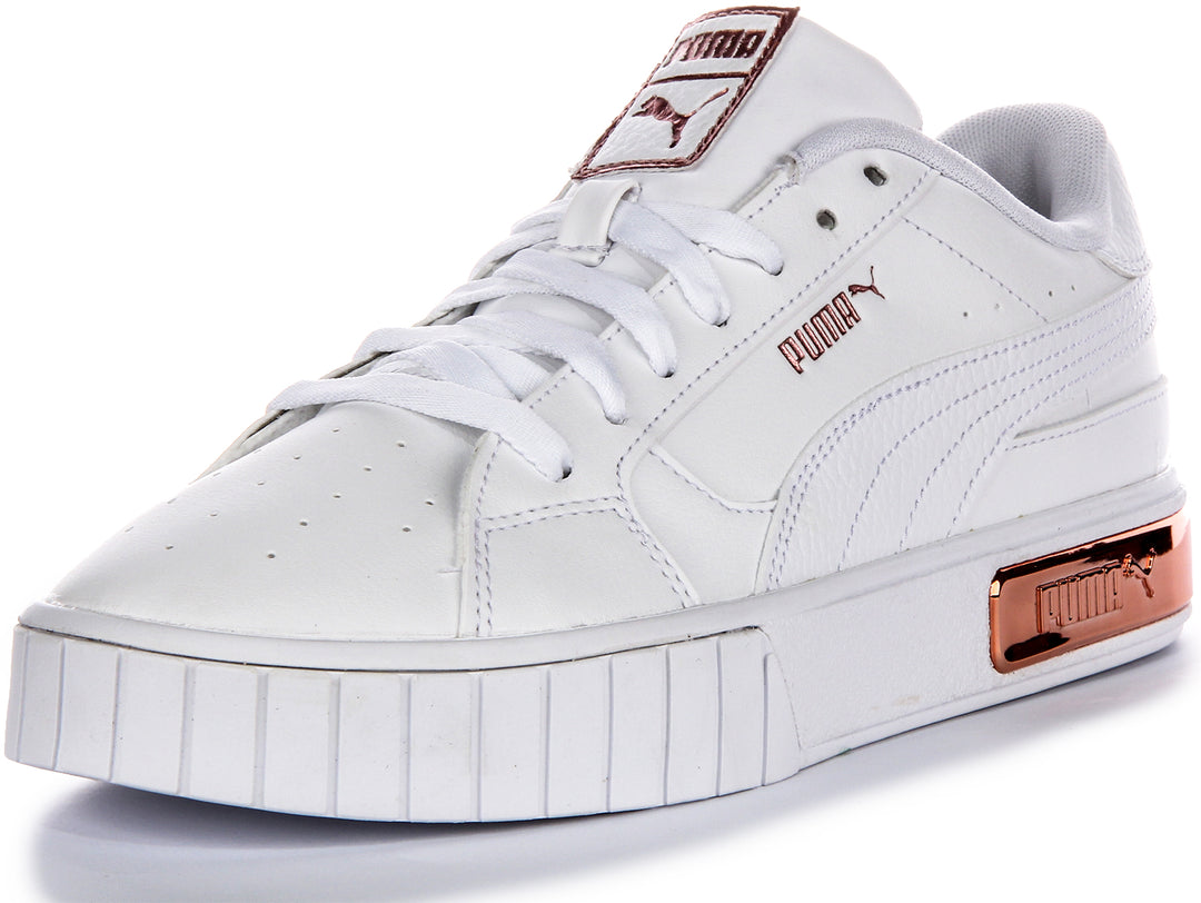 Puma Cali Star Glam In White Rose Gold For Women