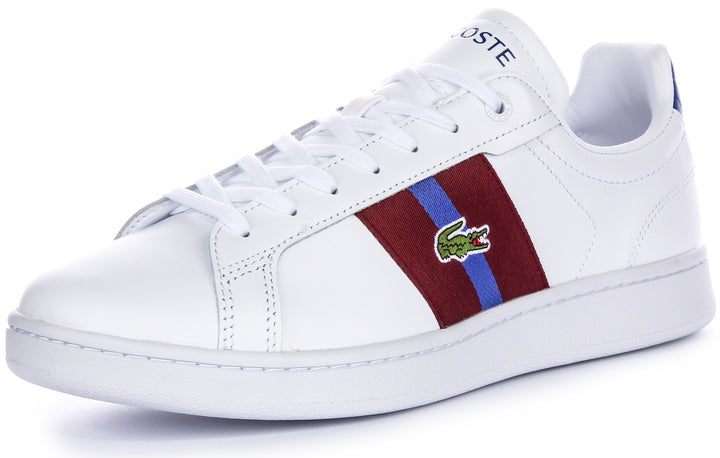 Lacoste Carnaby Pro CGR Herren Ledersneaker in Weiß Braun