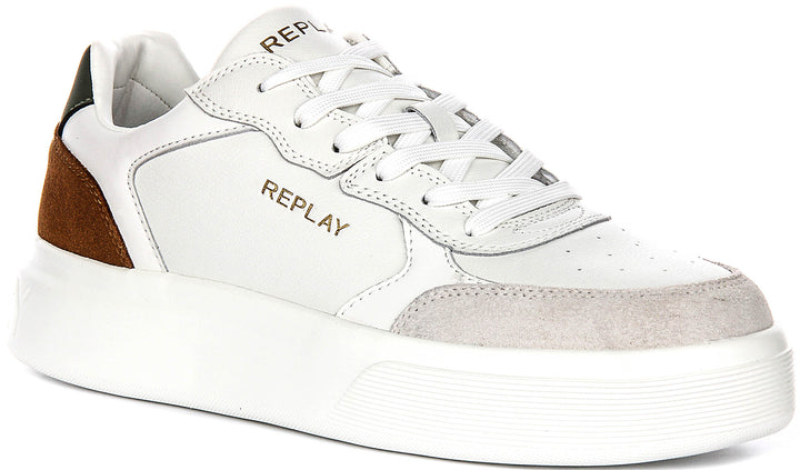 Replay Notting Agency In White Brown For Men