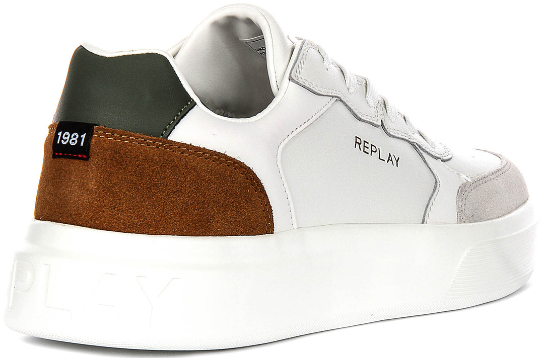Replay Notting Agency In White Brown For Men