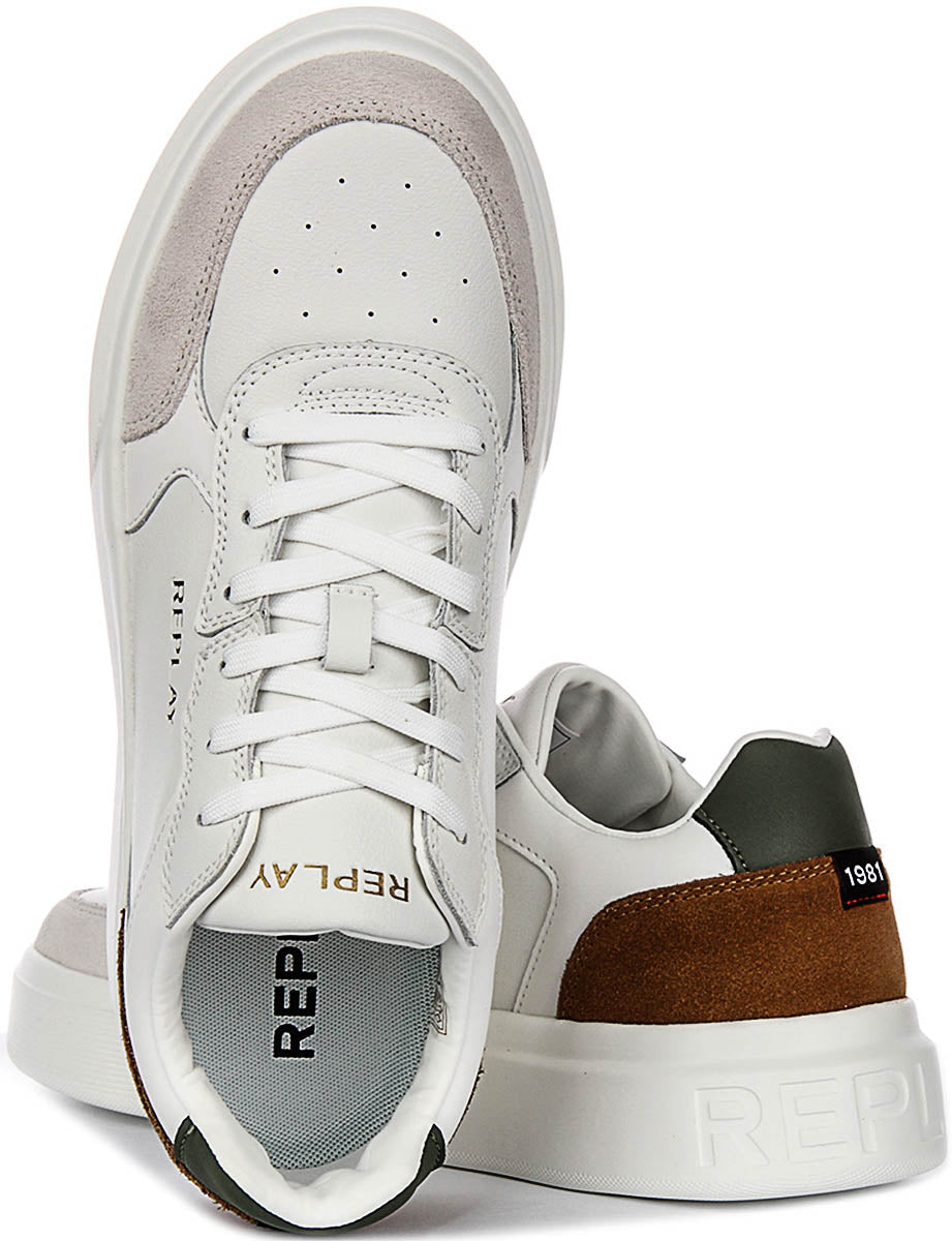 Replay Notting Agency In White Brown For Men