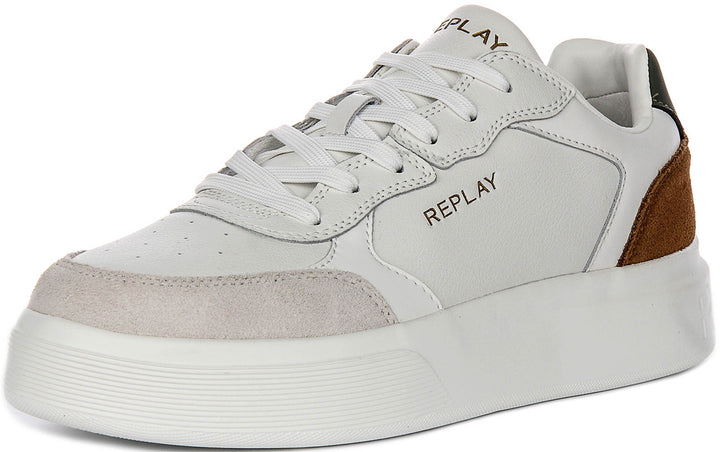 Replay Notting Agency In White Brown For Men