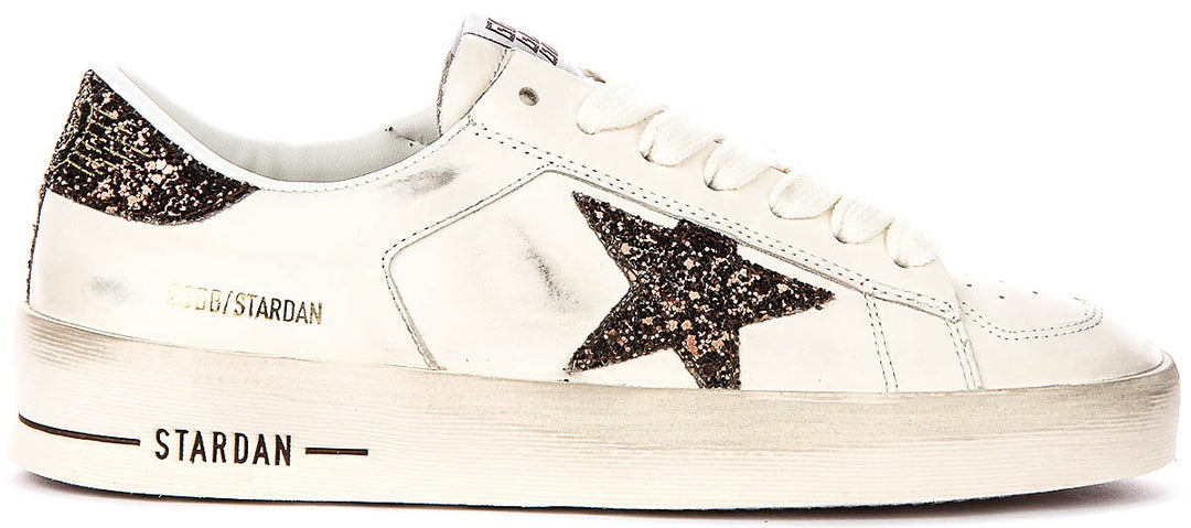 Golden Goose Stardan In White Brown For Women