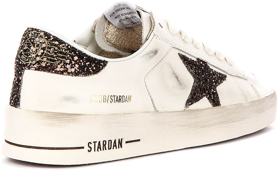 Golden Goose Stardan In White Brown For Women