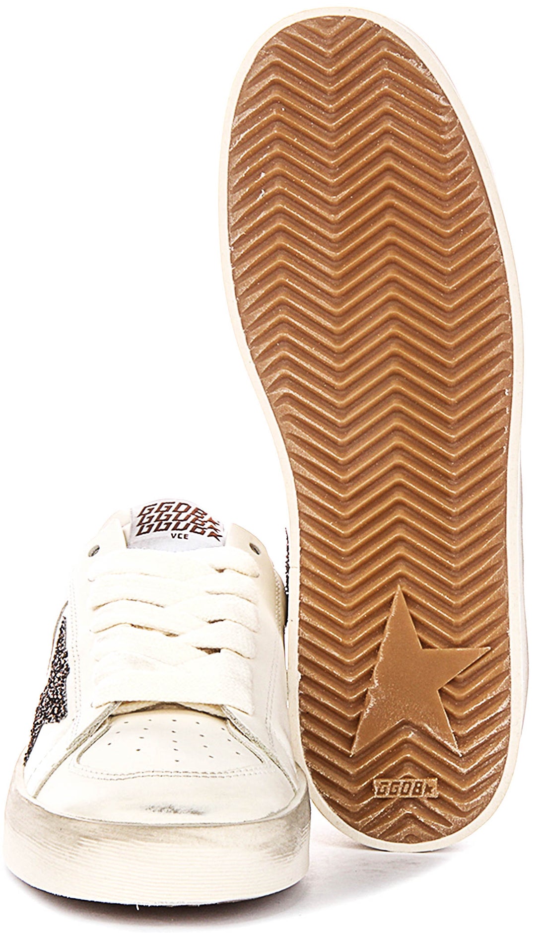 Golden Goose Stardan In White Brown For Women