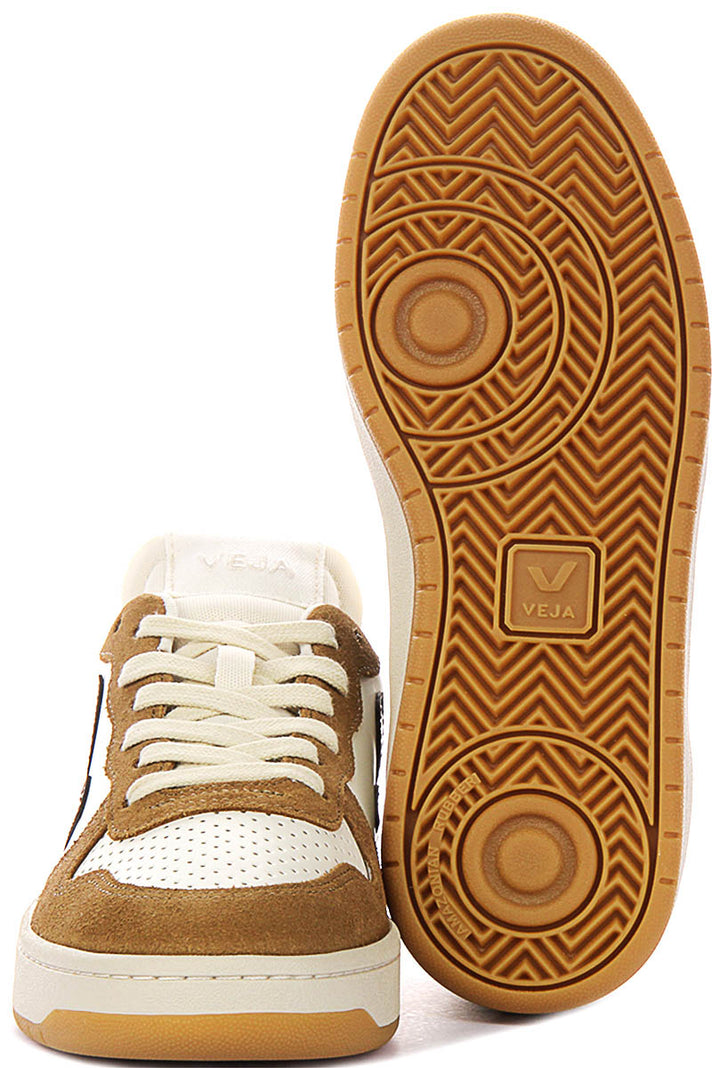 Veja V10 Prime Leather In White Brown For Women