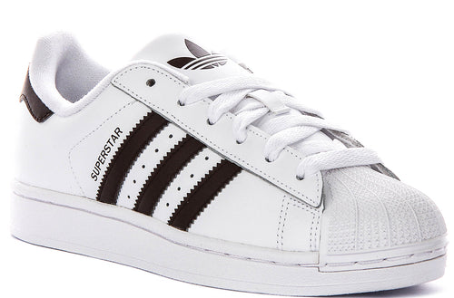 Adidas Superstar II J In White Brown For Youth