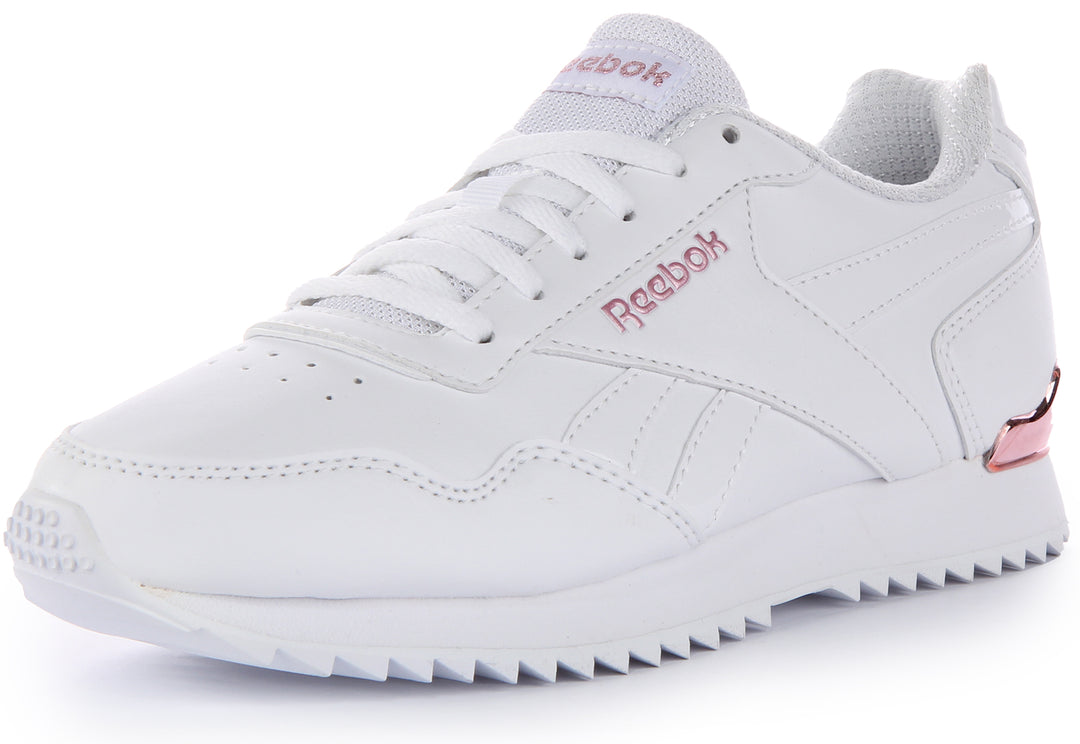 Reebok Royal Glide Rip In White Rose Gold