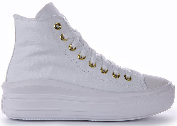 Converse All Star Move Platform A05459C In White Gold