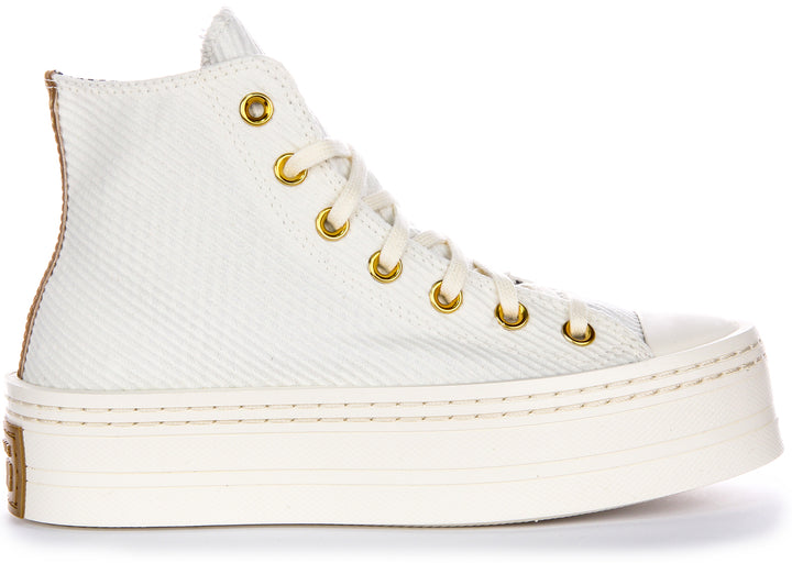Converse All Star Modern  Lift A07204C In White Gold