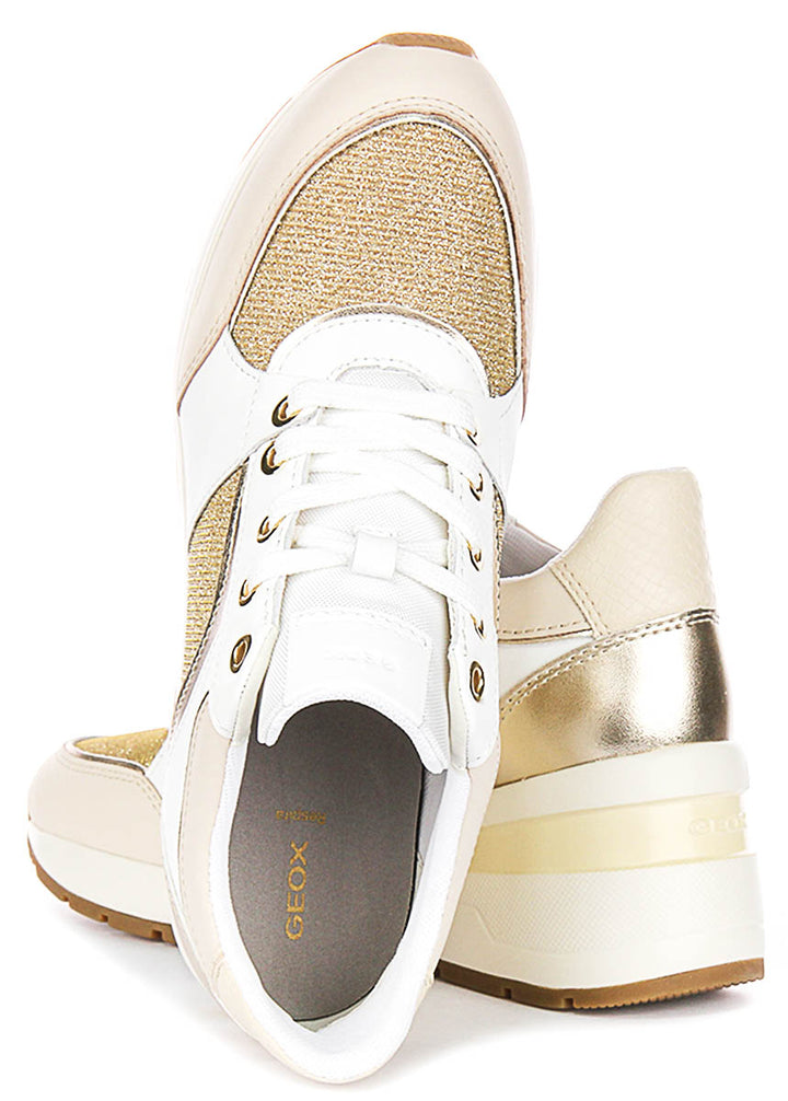 Geox D Zosma A In White Gold For Women