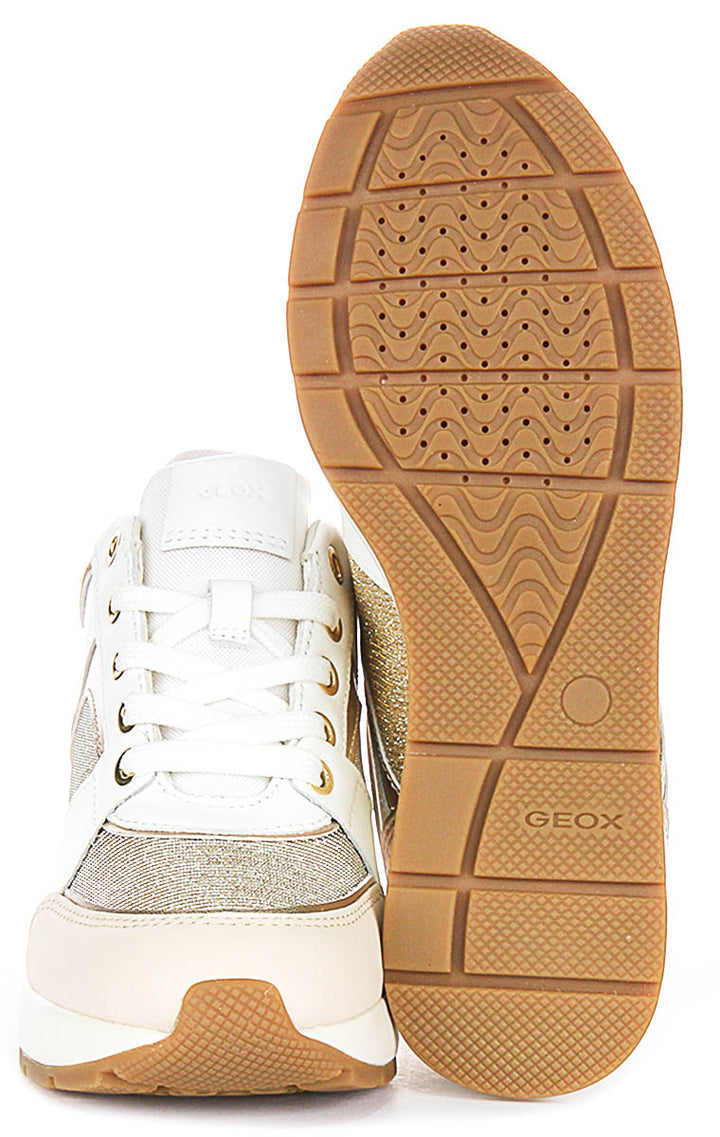 Geox D Zosma A In White Gold For Women