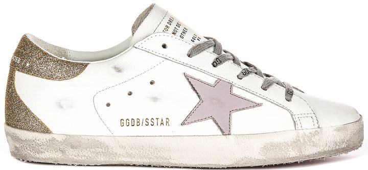 Golden Goose SUPER-STAR In White Gold for Women