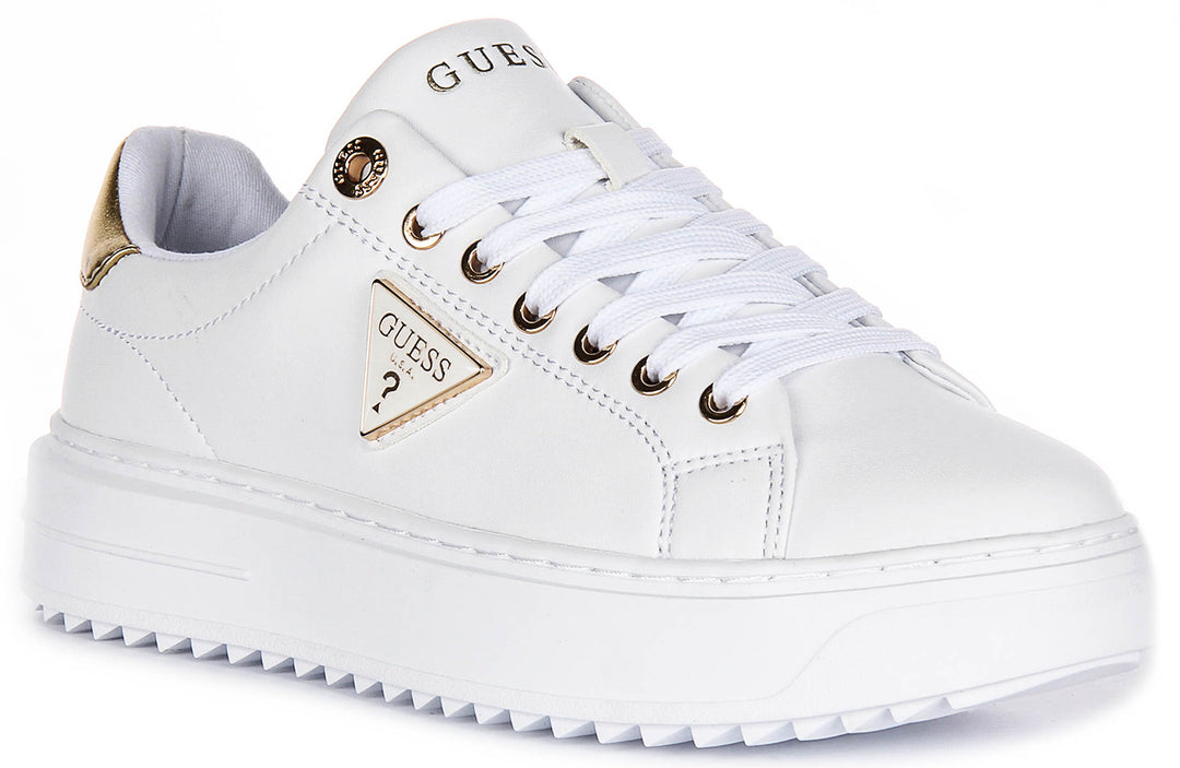 Guess Denisa Sneaker In White Gold for Women